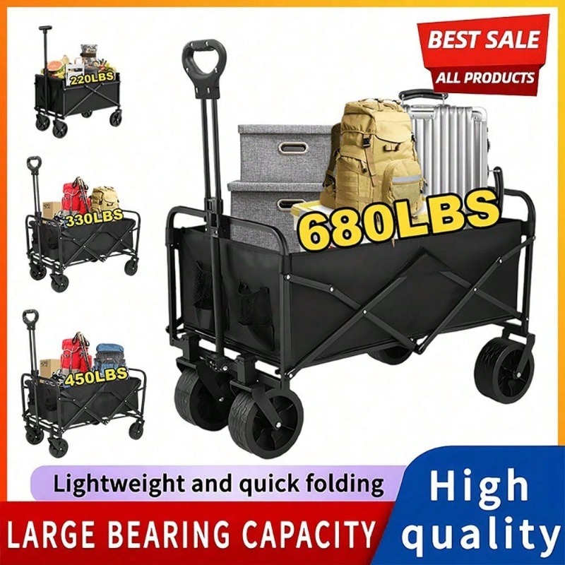 Heavy Equipment Yard - รถเข็นอเนกประสงค์แบบพับได้ รับน้ำหนักได้ 220 ปอนด์/ 450 ปอนด์/