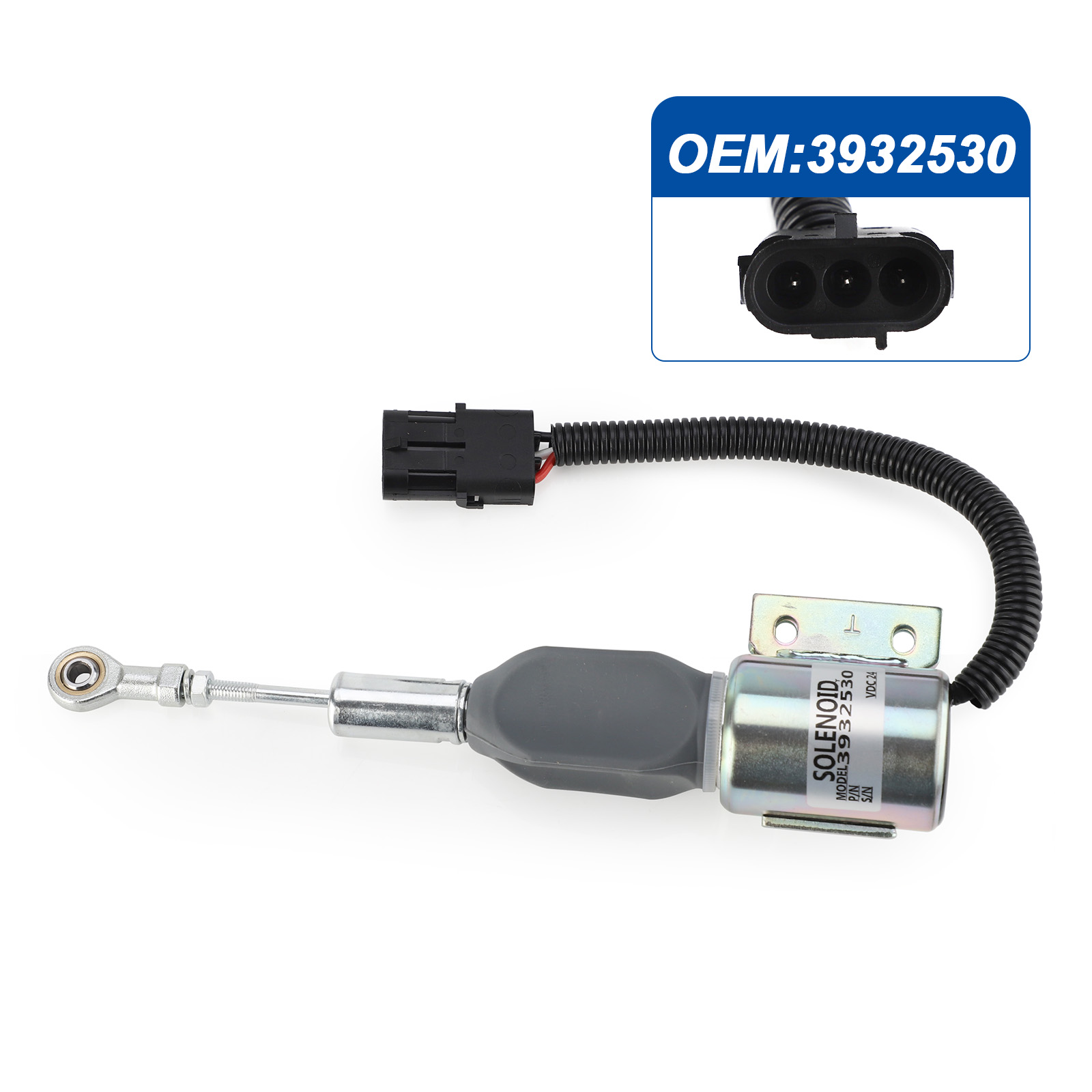 Heavy Equipment Excavator - 3932530 24V ดีเซลเครื่องยนต์ปิด Solenoid SA-4756-24สำหรับ Cummins