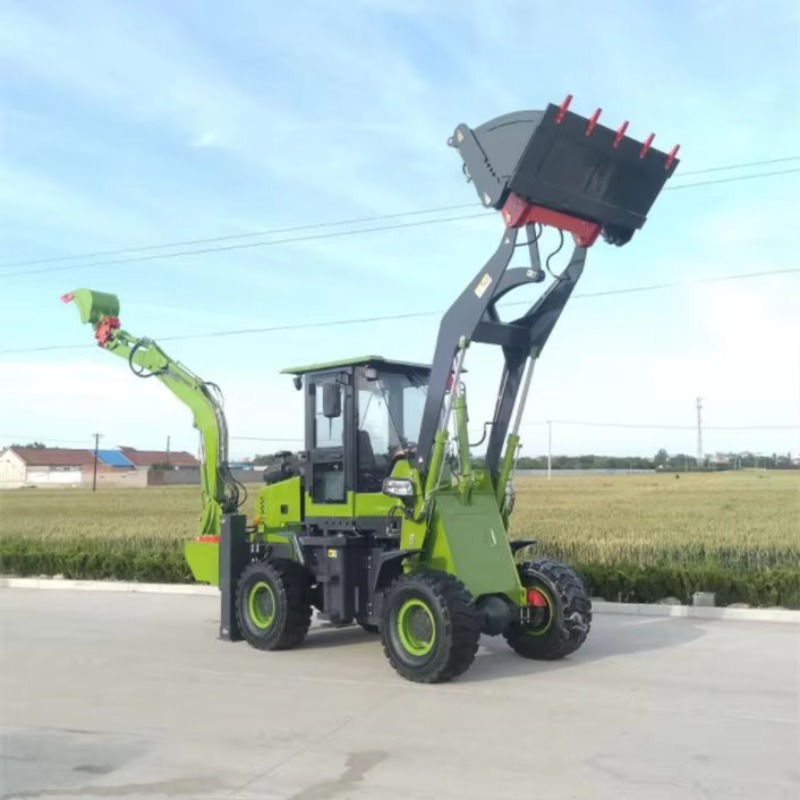 Heavy Equipment Excavator - รถตักล้อยางสี่ล้อรุ่นใหม่ล่าสุด ทรงพลังและรวดเร็ว พร้อมฟังก์ชันแบคโฮและรถตักที่ช่วยให้การทำงานมีประสิทธิภาพสูง